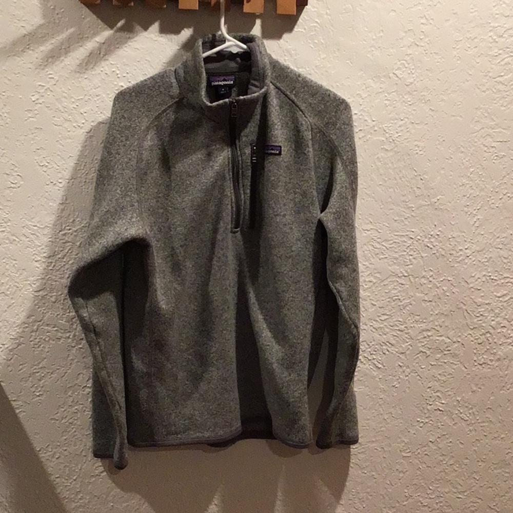 Patagonia Gray Quarter-Zip Fleece Pullover
